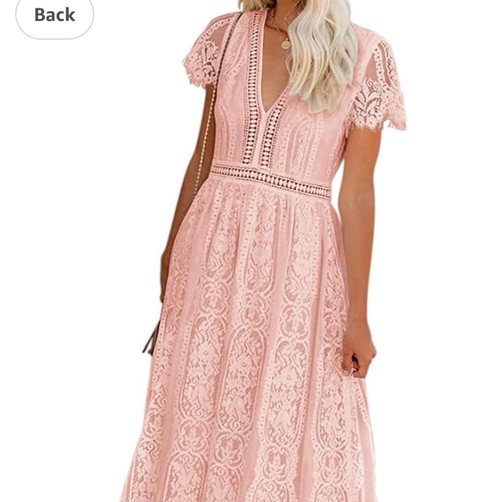 Elegant Pink Lace Maxi Skirt